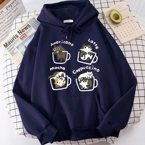 Five Little Cats Playing In The Cup Hoodies Hombre Street Sudadera Holiday Daily Hoodie Moda Ropa popular - Product Image 6