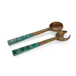 Nouvel Arrivage Meilleur Design SCI Trendy Qualité Artisanat Vente en Gros Bois et Résine Saladier Ensemble de 2 Pièces Fabricant Indien - Product Image 1