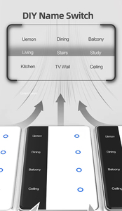 Uemon chúng tôi tiêu chuẩn thông minh màn hình hiển thị ánh sáng cảm ứng Bảng điều chỉnh chuyển đổi tự động hóa nhà với Điều khiển bằng giọng nói Wi-Fi cho khách sạn nhà để xe - Product Image 2