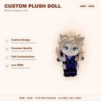 Peluche personnalisée CE CPC, poupée de jeu sur mesure, figurine d'anime en peluche, 20 cm, fabrication OEM, vente en gros, créez votre propre personnage