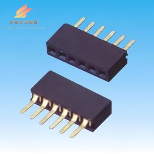 Fabricant vietnamien d'en-tête femelle d'extrémité en U de 2.54MM avec pied centipède à broche mal alignée pour connecteurs plats Flex FFC et FPC - Product Image 2