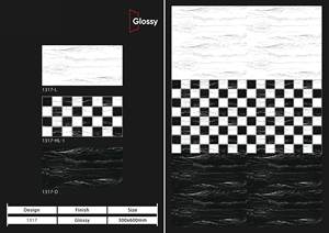 Carreau de porcelaine super brillant 300x600 Carreaux de mur de cuisine Surface polie Carreaux de mur en céramique décoratifs pour la maison - Product Image 5