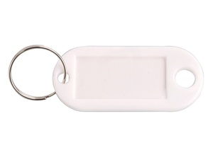 Portachiavi bianco con targhetta 25 pezzi (Mader 65355) - Product Image 1