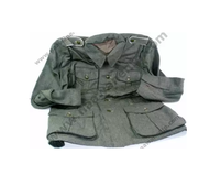 Fabricant pakistanais de manteaux pour hommes, coupe-vent, style allemand M40 de la Seconde Guerre mondiale, gris champêtre, 100% laine, tunique de terrain allemande M40 de la Seconde Guerre mondiale