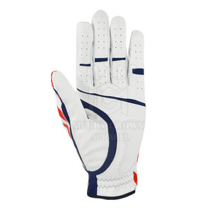 Guantes de golf de cuero genuino con logotipo personalizado de alta calidad para mano izquierda y derecha para deportes - Product Image 2