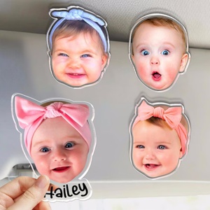 Clip per Visiera Auto Personalizzato con Foto del Bambino Qiuhan, Regalo per la Festa del Papà, Regalo per Papà, Guida con Sicurezza, Regalo per Marito - Product Image 2