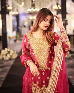 Presenting New Designer Party Wear Chinon Silk Beautiful Sequence Embroidery Work Top and Palazzo With Lace Border Dupatta - Product Image 1