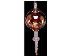 Tree Tops <b>Christmas</b> Glass Ornaments Handmade Egyptian Luxury 24 Karat Etched <b>Gold</b> Unique Design at Best Price - Product Image 3