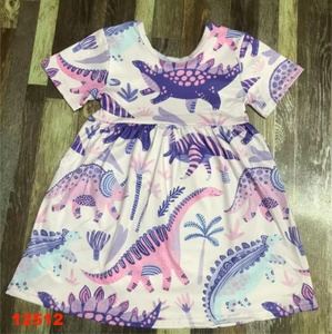 Bán Buôn <span class=keywords><strong>M</strong></span>ùa Hè Dresses Cho Cô Gái Giản Dị Hàng Ngày Ngắn Tay Đầy <span class=keywords><strong>M</strong></span>àu Sắc In Cho Trẻ Em Từ Up Để 16 Nă<span class=keywords><strong>m</strong></span> - Product Image 3