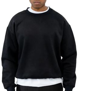 Custom logo Cotton Washed Crew Neck Sweat Shirt Blank Oversized Drop Shoulder <b>Crewneck</b> Heavyweight <b>Sweatshirt</b> for <b>Men</b> 2026 - Product Image 5