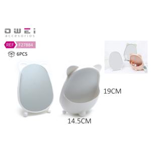 <b>Small</b> Animal-Shaped 14*19CM Storage <b>Mirror</b> Makeup Organizer with Unique Design - Product Image 1