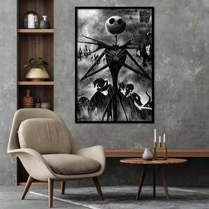 Póster de pared de estilo moderno con diseño de Sombra de Pesadilla Antes de la Navidad - Product Image 3
