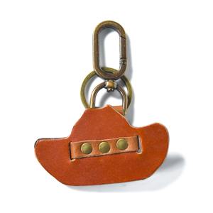 Llavero de Cuero Genuino, Accesorio Decorativo Hecho a Mano de Primera Calidad, Impresión de Logotipo Personalizado, Forma Ovalada para Llaves - Product Image 5