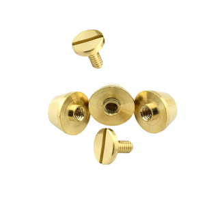 Rivet à visser métrique personnalisé en acier inoxydable 304, goujon plat, clou arrière en laiton massif, rivet conique pour artisanat du cuir et bricolage - Product Image 1