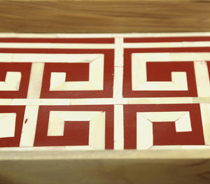 Handmade Modern Blue Bone Inlay <strong>Serving</strong> <strong>Tray</strong> High Quality <strong>Custom</strong> Size MDF Resin Wood Home Decorative Kitchenware - Product Image 2