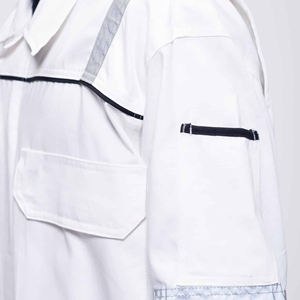 Combinaison de sécurité réfléchissante en coton pour chantiers routiers, veste de sécurité imperméable, uniforme de travail de sécurité haute visibilité - Product Image 6