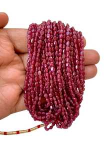 ลูกปัดทับทิมธรรมชาติทรงรีแบบเรียบสายอัญมณีหลวมสำหรับสร้อยข้อมือสร้อยคอทำเครื่องประดับลูกปัดทับทิมสีแดงขายส่ง - Product Image 2