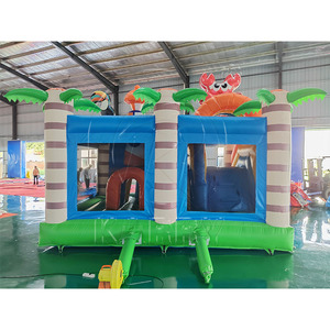 Custom Jungle Safari <b>Inflatable</b> Playground PVC Bouncy Slide Combo Commercial Grade Kids Bounce <b>House</b> Multi Functional Outdoor - Product Image 2