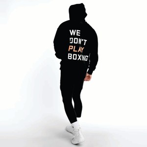 Oversized Hooded Sweatshirt Printed Men Sports Sweatshirt Winter Fleece Men Hip Hop Zip Hoodie - Product Image 4