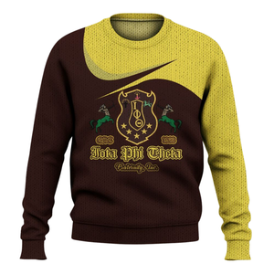 Iota Phi Theta 1963, Jersey de punto acrílico, suéter con letras de chenilla, ropa de fraternidad, ropa de vida griega de invierno - Product Image 2
