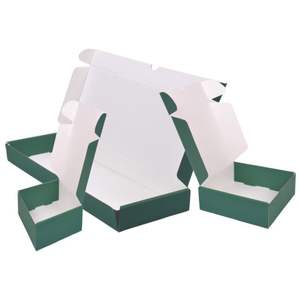Biodegradable Mailer <b>Box</b> (Green + <b>White</b>) Corrugated carton <b>box</b> | Eco-Friendly Packaging for Shipping, Storage & E-commerce - Product Image 1