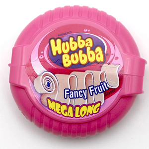 Chewing-gum Hubba Bubbaa Fruity Sweet Original en rouleau de 2 onces (paquet de 20) Emballage en boîte en vrac Multicolore Couleur artificielle - Product Image 1