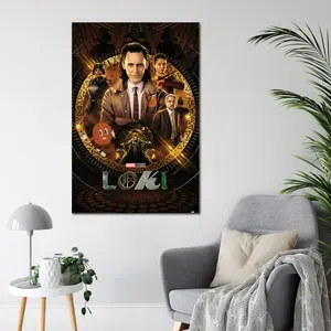 Affiche sur toile de Tom Hiddleston en tant que Loki, design moderne Glorious Purpose pour décoration murale - Product Image 2