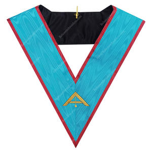 MAÇONIQUE REGALIA BLEU LODGE ASSR PREMIER GARDE OFFICIER COLLIER FRANC-MAÇON COLLIER MACHINE COLLIER DE BRODERIE - Product Image 3