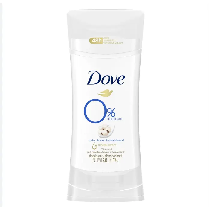 Precio de fábrica a la venta Dove 0% Aluminio Desodorante Stick Sensible