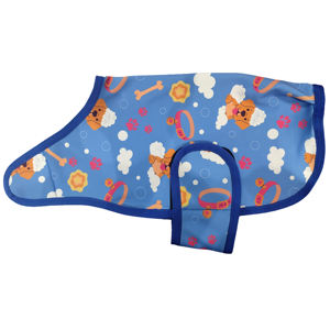 Abrigo para Perro Azul con Estampado de Hueso de Cachorro de Dibujos Animados, Ligero, Cómodo, Duradero, Ropa de Invierno Elegante para Perro - Product Image 4