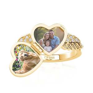 Jeulia Custom Moon Star Wing Heart Locket <b>Ring</b>-Fashion <b>Ring</b> - Product Image 3
