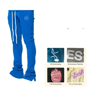 กางเกงวอร์มสำหรับวิ่งลำลองของผู้ชายกางเกงทรงสลิมฟิตกางเกงปลายบานยืดหยุ่นปรับแต่งได้สำหรับพิมพ์โลโก้100% 2023 - Product Image 3