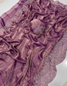 Alta demanda impresionante elegante étnico Fendy gasa Saree más de moda exportación última blusa exclusiva fiesta Nupcial desgaste para mujeres - Product Image 6