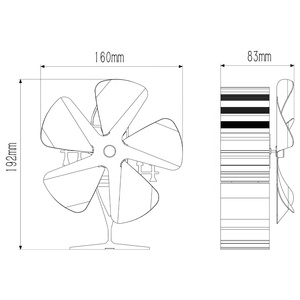 Ventilador ecológico <span class=keywords><strong>de</strong></span> 5 aspas para helicóptero, estufa <span class=keywords><strong>de</strong></span> madera, estufa <span class=keywords><strong>de</strong></span> <span class=keywords><strong>leña</strong></span>, estufa <span class=keywords><strong>de</strong></span> calor, para Pellet/<span class=keywords><strong>ladrillo</strong></span>/estufa - Product Image 4