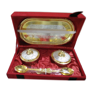 Ensemble de plateaux de bols à fruits nouvellement lancé, finition en laiton poli avec boîte de couleur rouge pour ustensiles de cuisine, bols Design au meilleur prix - Product Image 6