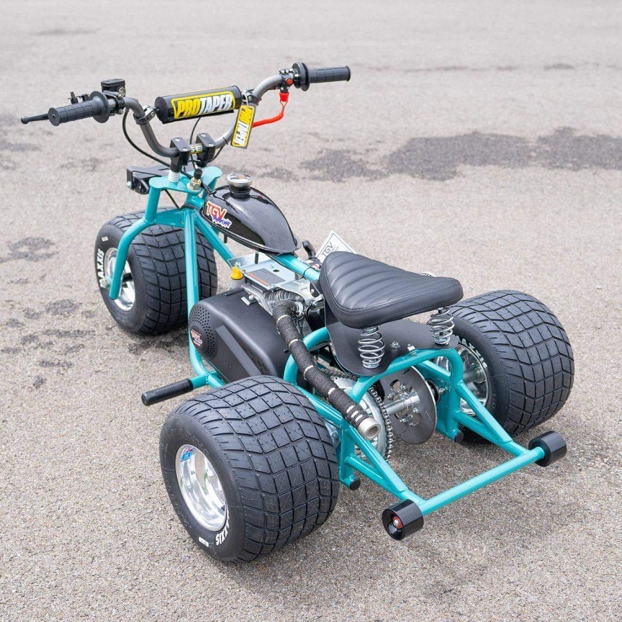 Trike Kit Small Trike Motorcycle Mini Trike Frame Tank Green