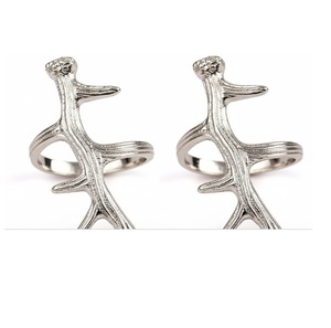 แหวนรองผ้าเช็ดปากโลหะ ดีไซน์อะลูมิเนียมหล่อ ชุบทอง งานแฮนด์เมดใหม่ สำหรับตกแต่งงานแต่งงานและงานอีเว้นท์ - Product Image 5