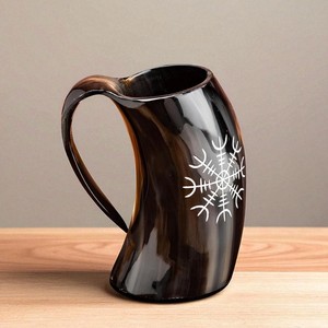 Handmade Eco-Friendly Natural Crafts Drinking Horn Tankard Viking Style <b>Mug</b> <b>for</b> Beer Wine or Mead Festivals and Home Bar - Product Image 2