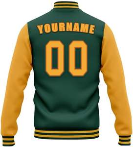 Chaqueta universitaria personalizada con nombre, número y logotipo del equipo bordado, diseño sublimado para mayor comodidad y estilo - Product Image 4