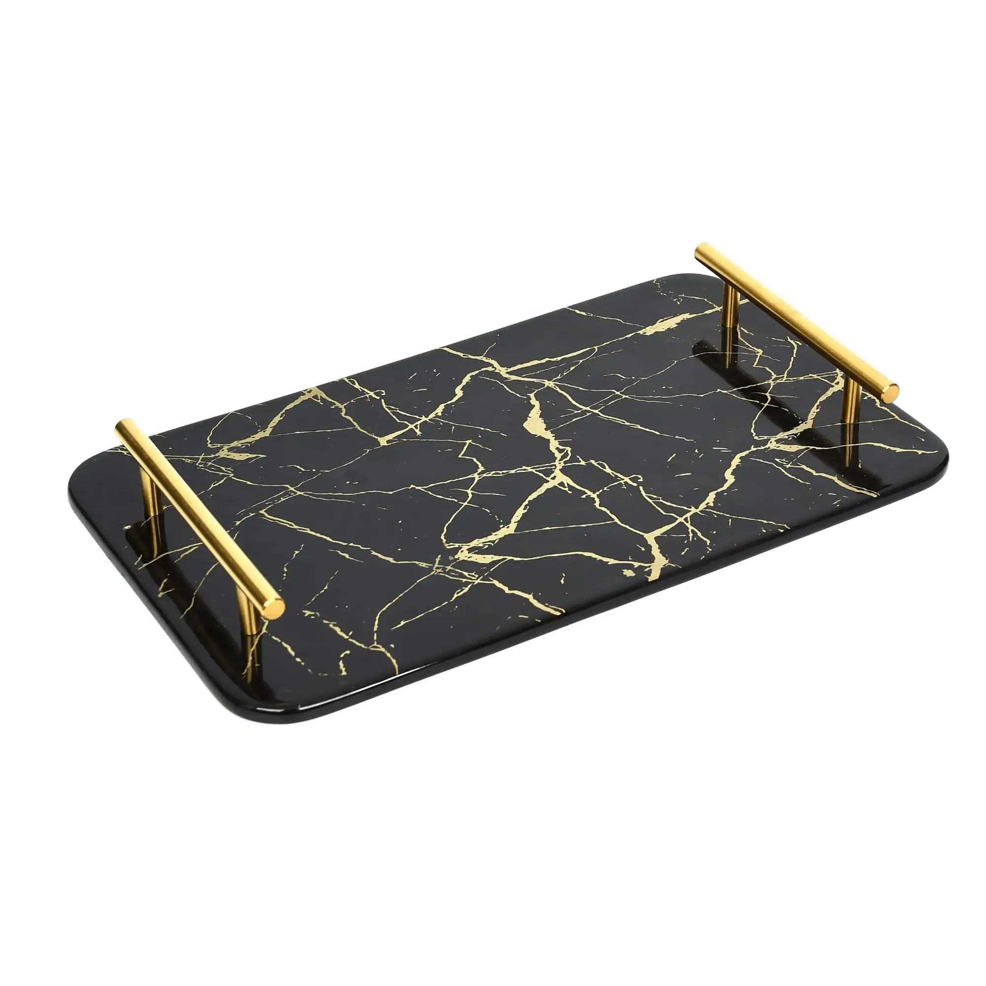 Hot selling Marble & Metal Rectangle Shape Serving Tray For Home Wedding Decorative At Wholesale Price From India