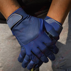 Gants de frappe de baseball à manchette courte sur mesure respirant poignet réglable 100% gants de frappeur en cuir de vachette originaux - Product Image 6