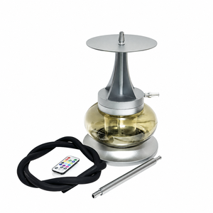 Ensemble de salon décoratif rond en aluminium de 36 cm avec design LED en forme de forteresse, chambre en verre, télécommande à un seul tuyau, moderne, vente en gros - Product Image 1