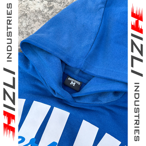 Blue Oversized Hoodie Sweatpants <b>Set</b> Unisex Streetwear Full Sleeve Drawstring Loose Fit Winter Wear Double Belt Sun Faded 100% - Product Image 5