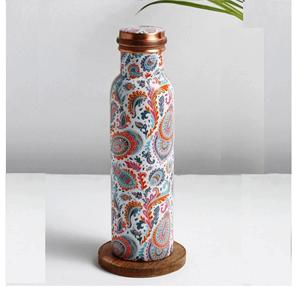 Bouteille d'eau PEC multicolore 1 faite à la main à Moradabad Cadeau personnalisé de grande capacité - Product Image 1