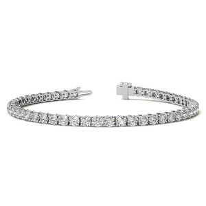 สร้อยข้อมือเทนนิสเคลือบทอง 14K ประดับด้วยหินมอยส์ซาไนต์ขนาด 3 มม. - Product Image 1