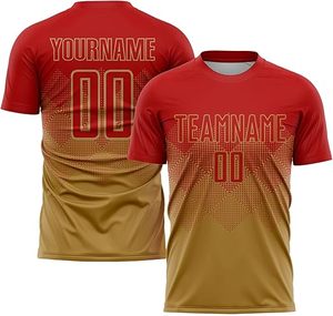 Camiseta de fútbol con impresión por sublimación de poliéster 100% de manga corta de buena calidad para niños y adultos - Product Image 3