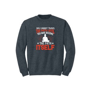 Sweat-shirt en coton mélangé Bouddha Thèmes Imprimer 12 options de couleur Style décontracté 260-280 GSM Placement de conception personnalisable pour l'hiver - Product Image 3