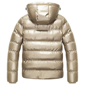 Chaqueta de Plumón para Hombre, al por Mayor, con Logotipo Personalizado, Cuello Alto, Protección Contra el Viento, Transpirable, de Poliéster, para Uso en Exteriores - Product Image 6