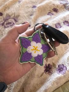 Handcrafted 3D Heart <b>Glass</b> Beaded Keychain Charm Eco-Friendly Durable Luxury Fashion Accessory Embroidery Bead Work for Birthday - Product Image 5