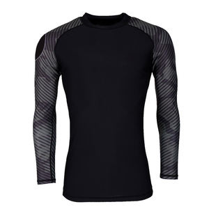 Rashguard MMA en latex souple de haute qualité, manches courtes, pour adultes, entraînement en salle de sport, rashguard de fitness - Product Image 3